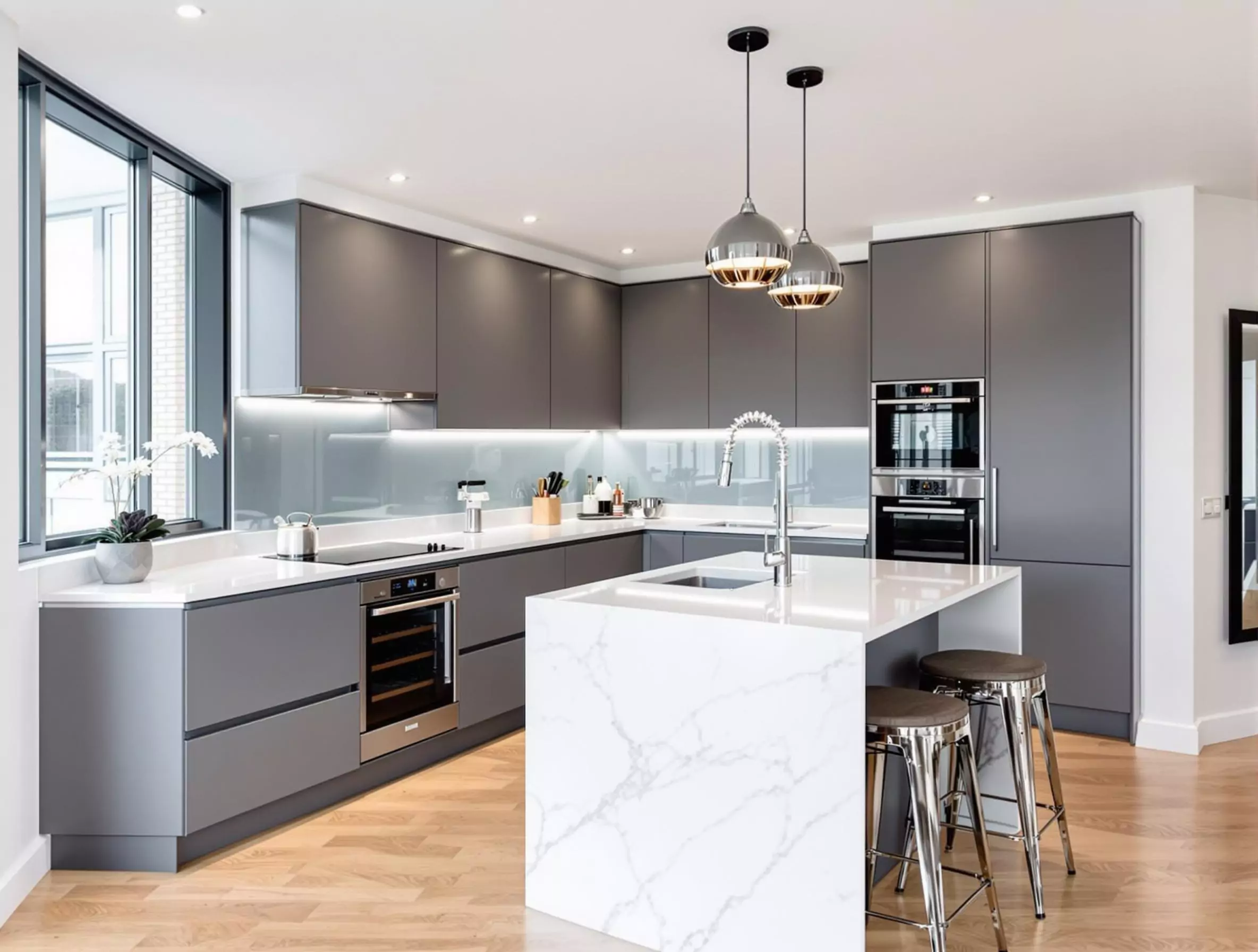 Luxury kitchen and bathroom renovation in Canary Wharf
