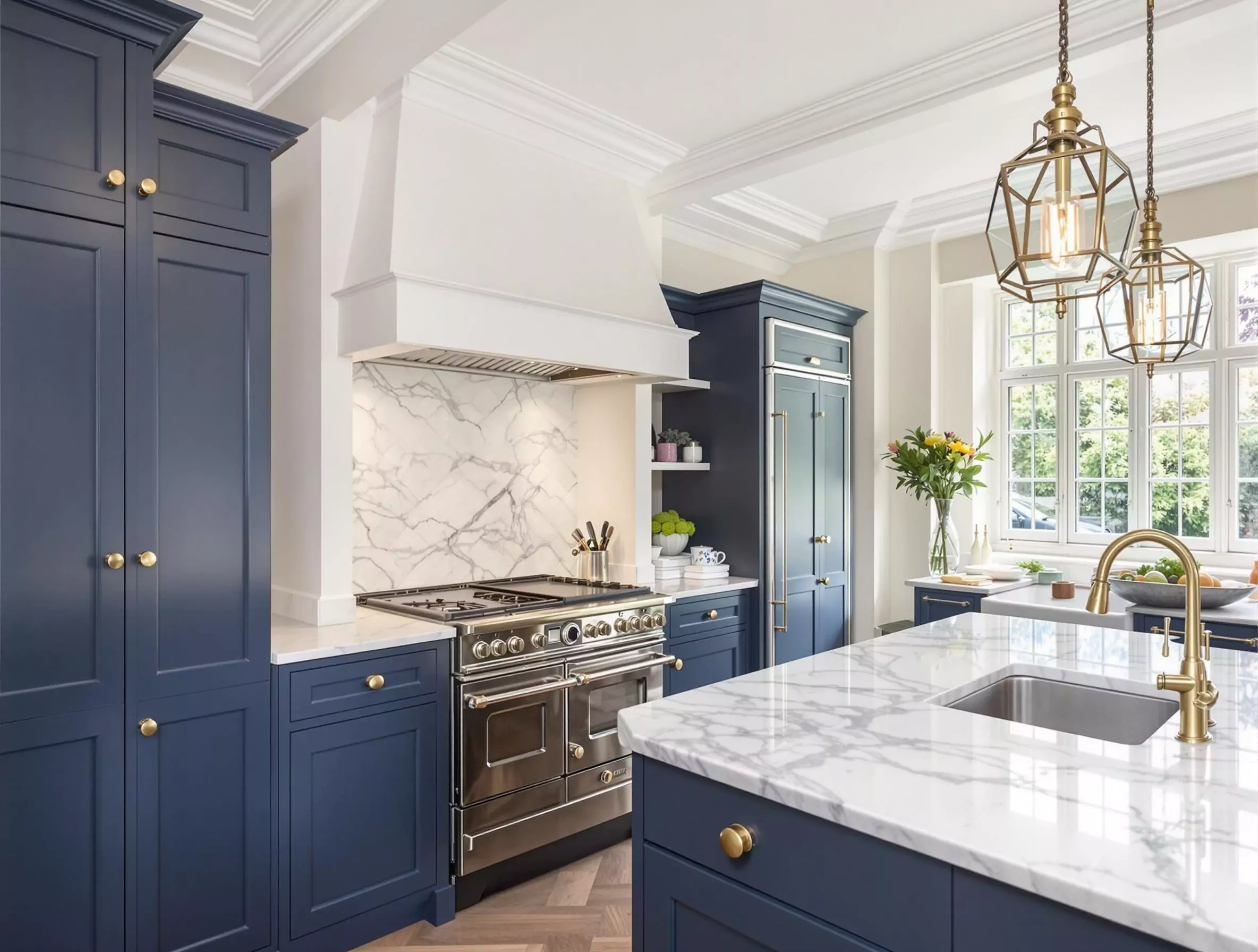 Luxury kitchen and bathroom renovation in Hampstead